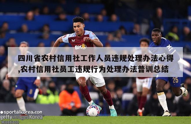 四川省农村信用社工作人员违规处理办法心得,农村信用社员工违规行为处理办法普训总结