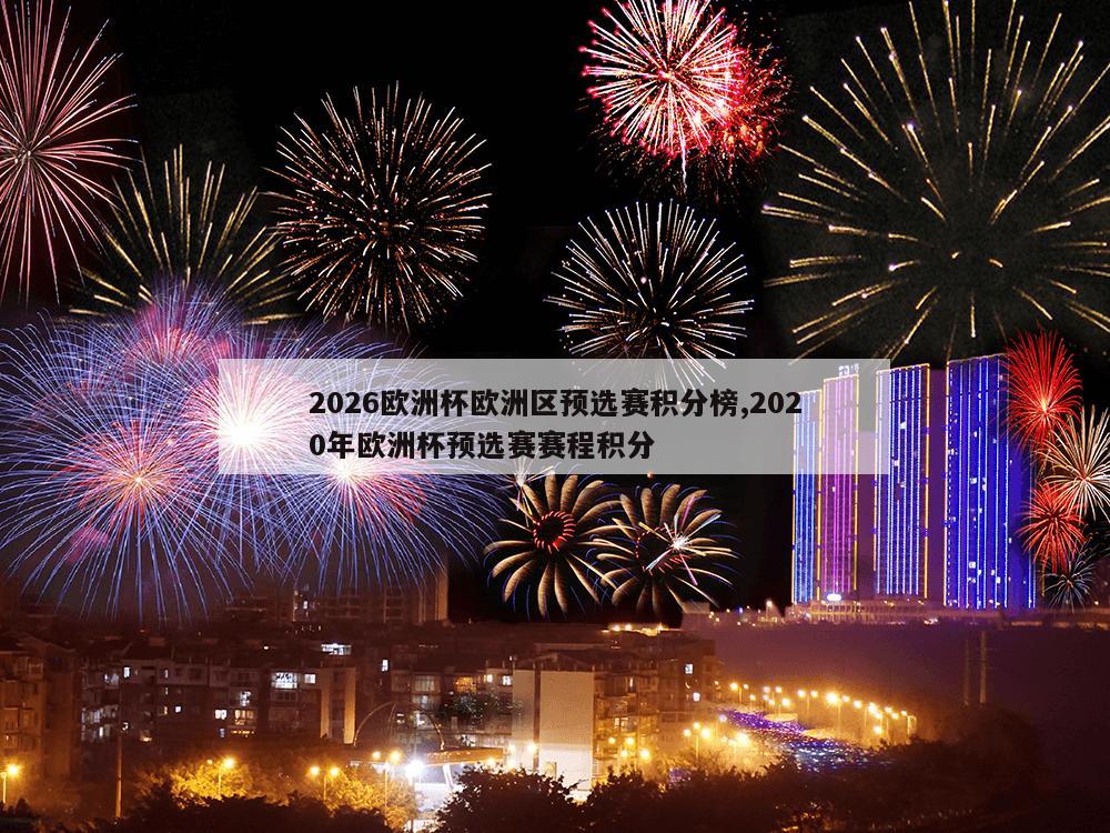 2026欧洲杯欧洲区预选赛积分榜,2020年欧洲杯预选赛赛程积分