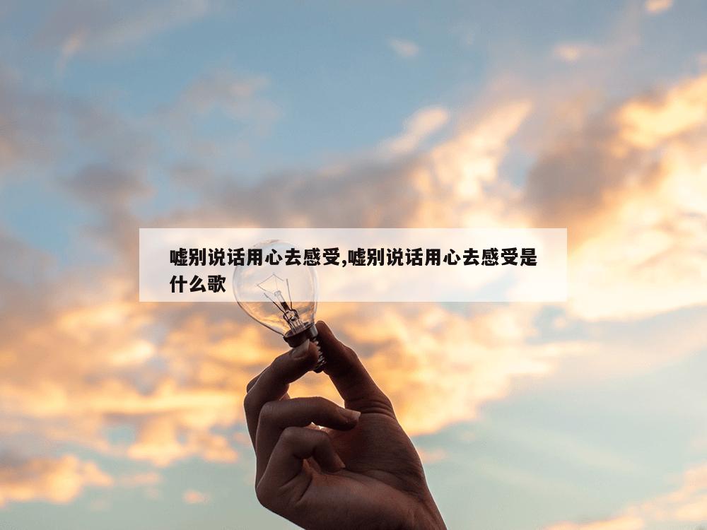 嘘别说话用心去感受,嘘别说话用心去感受是什么歌